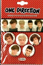 One Direction Official Collectable Phase 3 Large Button Badge Set Of 5 Sealed 1D - £4.88 GBP
