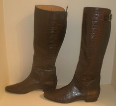 Cole Haan Brown Knee High BOOTS Zipper Belt Buckle New - $2,674.66 MXN+