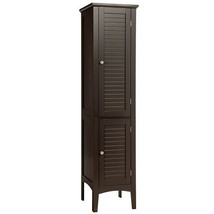 Freestanding Bathroom Storage Cabinet for Kitchen and Living Room-Coffee... - £128.89 GBP