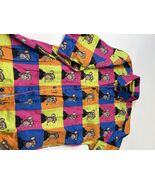 Maceoo Galileo Mens Colorful Ape Print Short Sleeve Cotton Button Up Shi... - €34,00 EUR