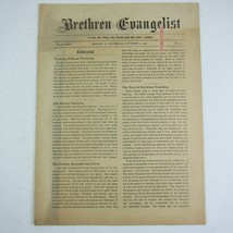 Brethren Evangelist Christian Newspaper Ashland Ohio Antique November 5t... - £23.42 GBP