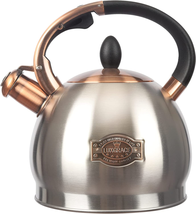 3Quart Whistling Tea Kettle Classic Teapot Stainless Steel Teakettle with Cool G - £35.23 GBP