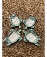 Sigrid Olsen Sea Turtle Tapas Dipping 4pc Set 3” x 4” Indoor Outdoor Bra... - $39.59