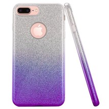 Daisy Light Thin Slim Tpu Glitter Case Cover For I Phone 7/8/SE2/SE3 SILVER/PURPL - £4.63 GBP