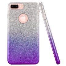 Daisy Light Thin Slim Tpu Glitter Case Cover For I Phone 7/8/SE2/SE3 SILVER/PURPL - £4.40 GBP