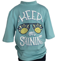 new Cat &amp; Jack &quot;Keep On Shining&quot; RASH GUARD beach top sz M 8-10y swimmin... - £9.23 GBP