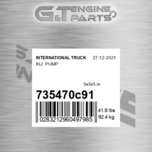 735470C91 Inj. Pump Fits International Truck (New Oem) - £2,802.03 GBP