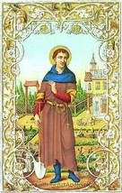 St Fiacre of Breuil – Patron of Gardeners and Herbalists – Catholic Art Print – - $14.80+