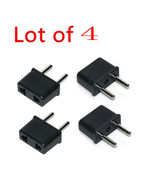 (110V To 220V) 4 Pcs Ac Plug Adapter Usa To Eu Travel Adapter Converter ... - £18.01 GBP