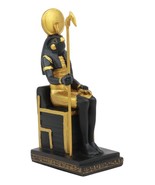 Ancient Egyptian God Of The Sky Horus Falcon Ra Sitting On Throne Statue - $40.73 CAD