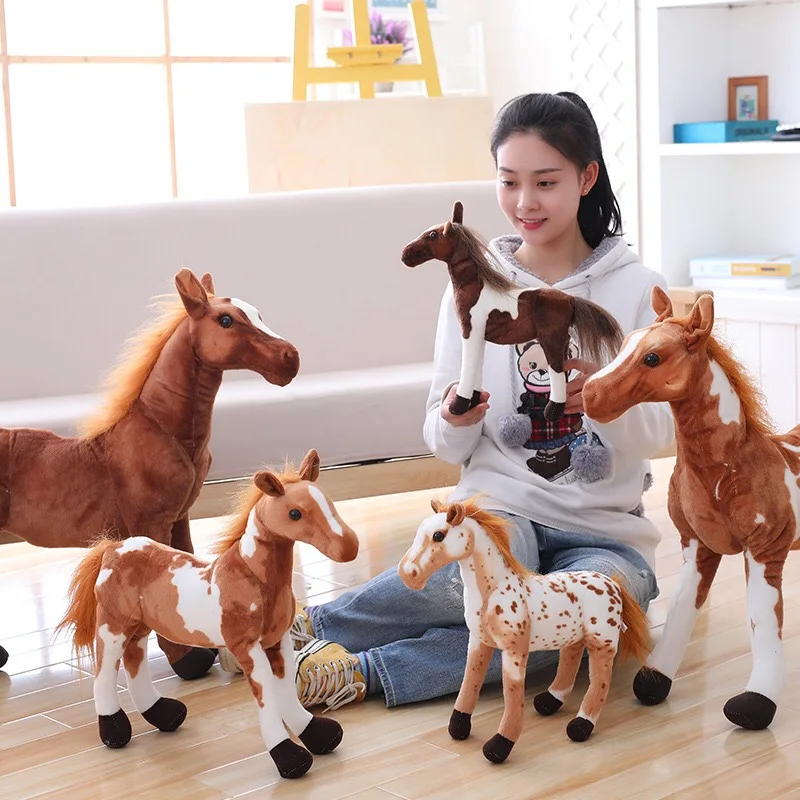 Simulation Horse Plush Toy 4 Styles Stuffed Animal Dolls High Quality Classic - £14.82 GBP+