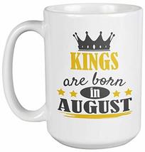 Make Your Mark Design Kings Born in August Coffee &amp; Tea Mug for Birthday, Presen - £19.94 GBP