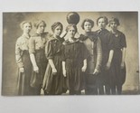 Girls Basketball Team RPPC Real Photo Post Card Vintage Postcard Early 1... - £18.52 GBP