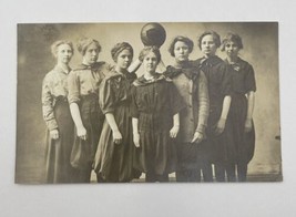 Girls Basketball Team RPPC Real Photo Post Card Vintage Postcard Early 1900’s - £18.56 GBP