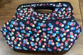 California Innovations Insulated Lunch Bag Black with Blue Pink Yellow D... - $4.75