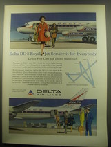 1959 Delta Air Lines Ad - Delta DC-8 Royal Jet Service is for everybody - £11.72 GBP