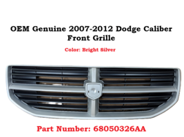 OEM 2007-2012 Dodge Caliber Front Grille Grill Bright Silver PS2/PSB 680... - $59.39