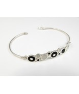 Bubbles - Sterling Silver Bracelet - Black and White - £77.08 GBP