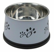 Dog Bowls Stainless Steel Non-Tip Keep Dry Long Ear Breed Food Water Dis... - £19.40 GBP