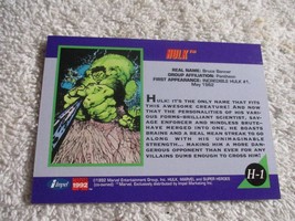1992 HULK  Marvel Super Heroes Hologram Trading Card #H-1 near Mint - $17.82