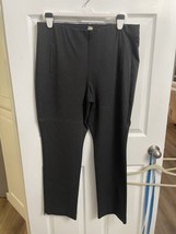 Chico&#39;s knit pants womens size 3 (XL 16) stretch elastic waist charcoal ... - £13.15 GBP