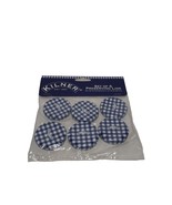 6 Kilner Twist Top Jar Lids Lug European Style 30 43 48 63mm Blue Gingham - $2.91+