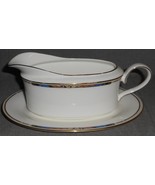 MIKASA Bone China EMBRACE PATTERN 2 pc GRAVY BOAT w/UNDERPLATE Made in J... - $24.74