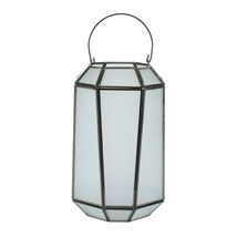 Frosted Glass Lantern with Handle 10.75&quot;H - 708784 - $75.25