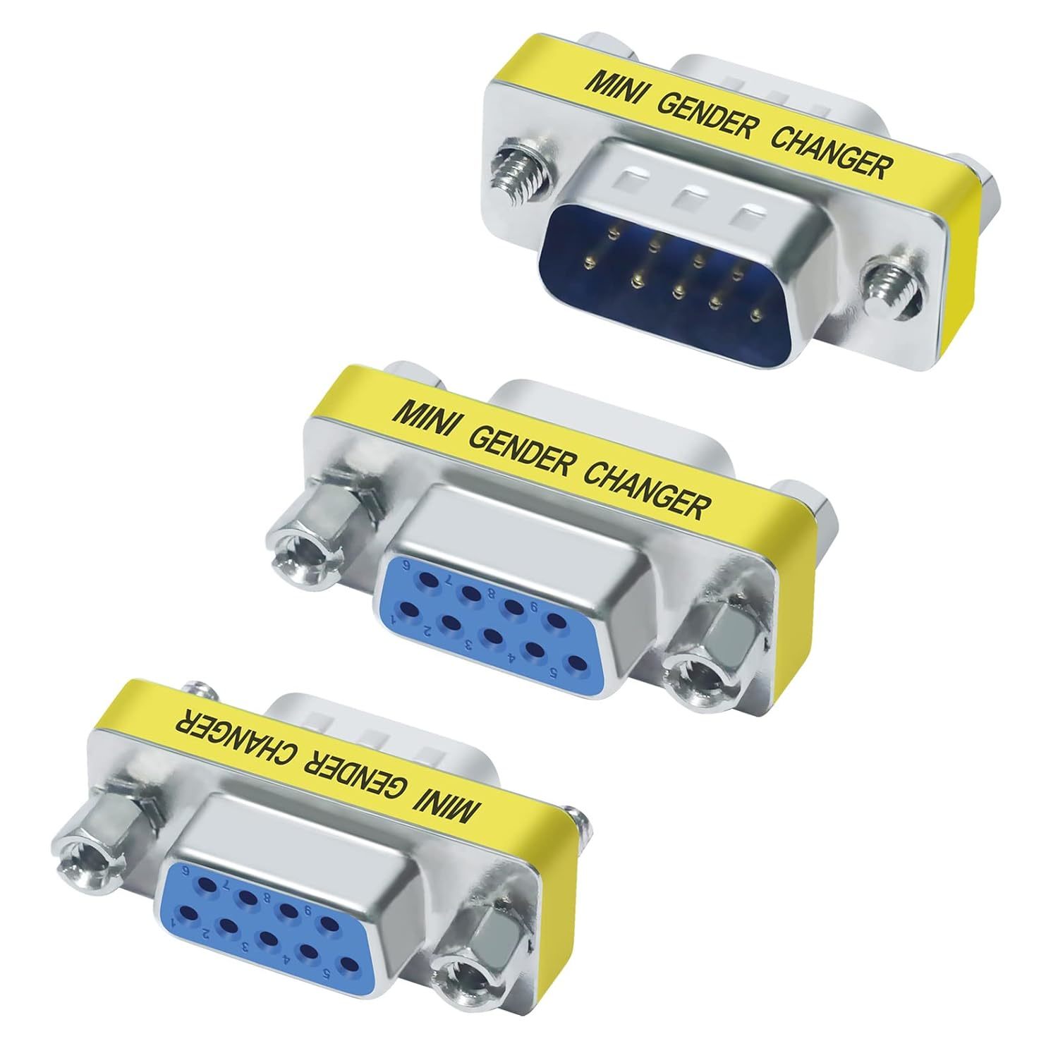 Primary image for DTech 3-Pack Serial Adapter Female to Female DB9 Gender Changer Female to Male 9