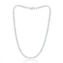Diana M Jewels 25.60 cts lab grown diamond tennis necklace size One Size - $6,160.21 CAD