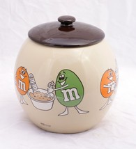 M&amp;M Candies Cookie Jar With Lid Rare Collectible 1982 M&amp;Ms Mars Inc. - £99.90 GBP