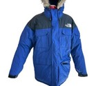 The North Face XL Goose Down Puffer Parka Coat Faux Fur Hood VTG Blue Co... - $148.45