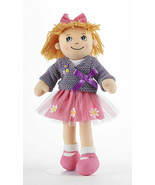 Adorable Apple Dumplin&#39; Cloth 14&quot; Doll by Delton - Purple Wrap Doll - £23.68 GBP