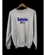 Seattle Seahawks Sweatshirt Vintage Crewneck Spellout 90s Y2K M Mens Dis... - $29.19