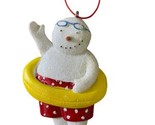 Midwest Christmas Ornament Beachy Snowman in Swim Suit and Inner tube Co... - $7.65