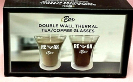 Set of 2 iBar RELAX Double Wall Thermal Hot Cold Tea/Coffee Clear Glasses 8ozs - $8.00