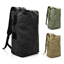 Canvas Backpack Rucksack Hiking Travel Duffle Bag Military Handbag - £24.04 GBP