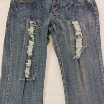 Elite Jeans Women’s Size 13/14 Blue Stretch Distressed Pants (34×32) PR95726 image 10