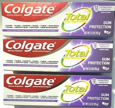 Lot of 3 Colgate Total Wh Mouth Health Gum Protection Antibacterial 3.3 Oz - £11.98 GBP