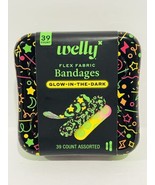 Welly  Flex Fabric Bandages GLOW IN THE DARK 39 Ct, TIN, 2 Sizes, 3 Designs - $9.80