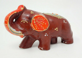Figurine Elephant Good Luck Golden Japan Satsuma Vintage - $18.95
