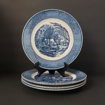 Currier &amp; Ives The Old Grist Grill by Royal 10&quot; Ironstone Dinner Plates Set of 4 - $28.80