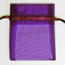 12 PURPLE DRAW STRING ORGANZA  BAGS  FOR  GIFT FOR RED HAT LADIES OF SOC... - $32.00