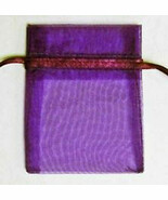 12 PURPLE DRAW STRING ORGANZA  BAGS  FOR  GIFT FOR RED HAT LADIES OF SOC... - $43.66 CAD