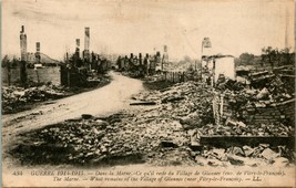 Cartolina WWI Gruerre Francia 1914-15 Rovine E Remains Di Village Di Glannes - £7.20 GBP
