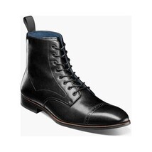 Stacy Adams Henry Cap Toe Lace Up Boot Leather Black 25718-001 image 9