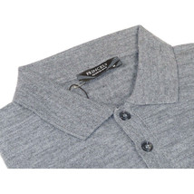 Mens PRINCELY Soft Merinos Wool Sweater Knits Lightweight Polo 1011-40 Mid Gray image 3