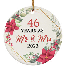 46 Years As Mr And Mrs 2023 Ornament 46th Anniversary Together Christmas Gifts - £11.55 GBP