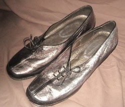 Vintage ROBERTO CAPUCCI Ladies WOMEN&#39;S Metallic Silver Slip-on heel shoe... - £36.05 GBP