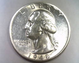 1948-S Washington Quarter Choice About Uncirculated Ch. Au Nice Original Coin - £11.12 GBP